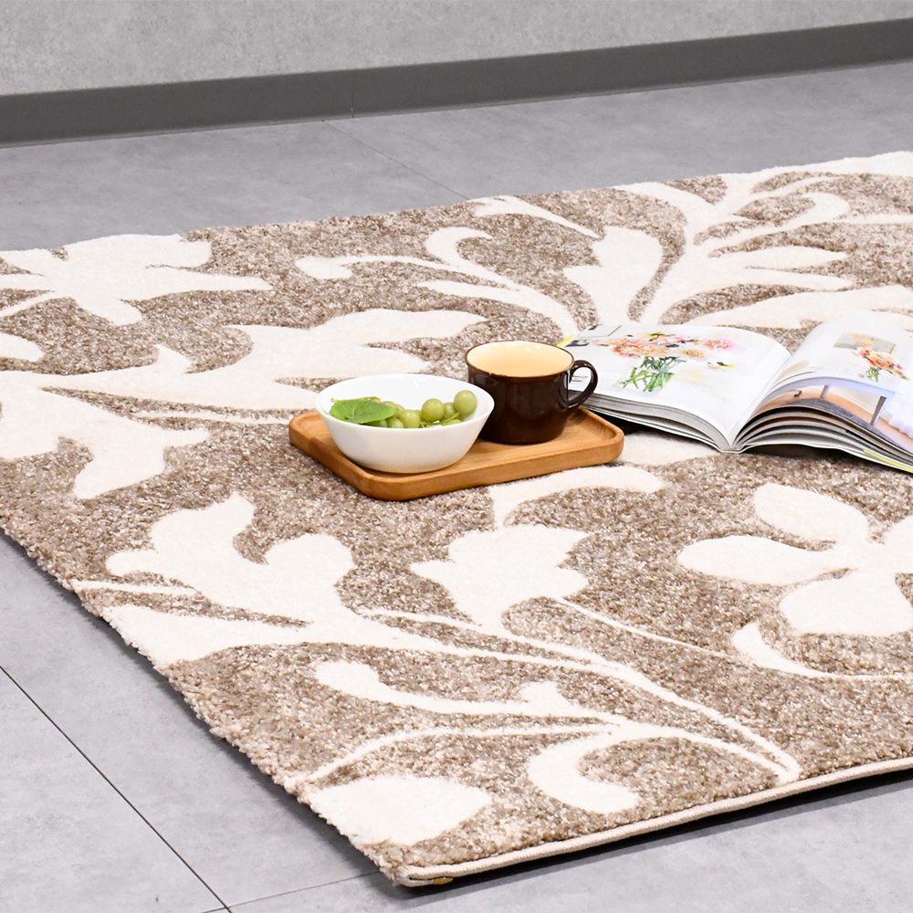 ラグ 3畳 用 トルコ製 のお得な 絨毯 3畳 じゅうたん 160×230cm ヨーロピアン絨毯 ベージュ オリエンタル ウィルトン織り 長方形 ラグマット  カーペット
